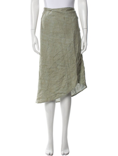 120% Lino Linen Midi Length Skirt