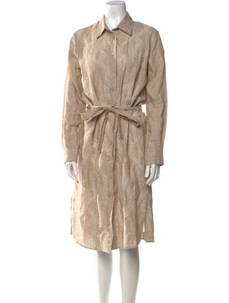 120% Lino Linen Midi Length Dress