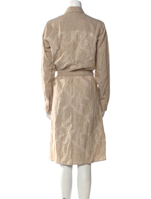 120% Lino Linen Midi Length Dress