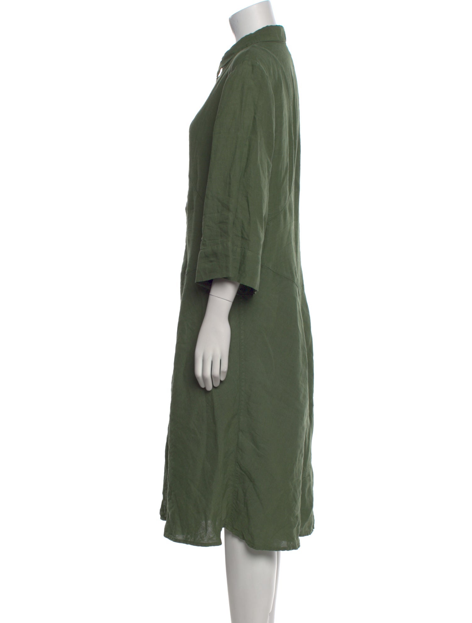 120% Lino Linen Midi Length Dress