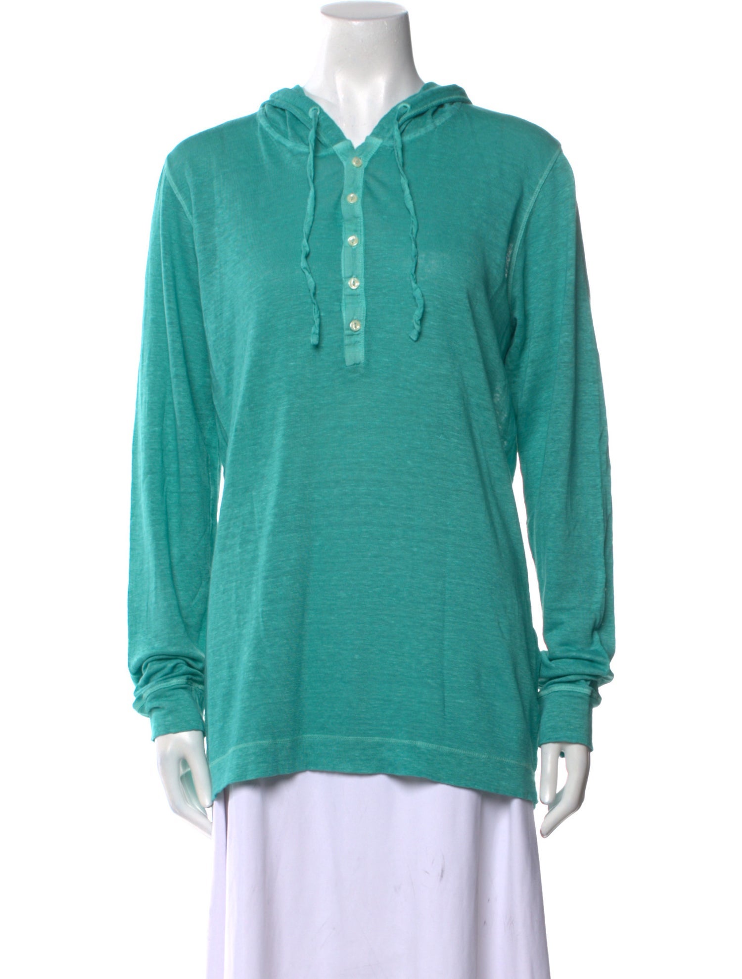 120% Lino Linen V-Neck Sweatshirt