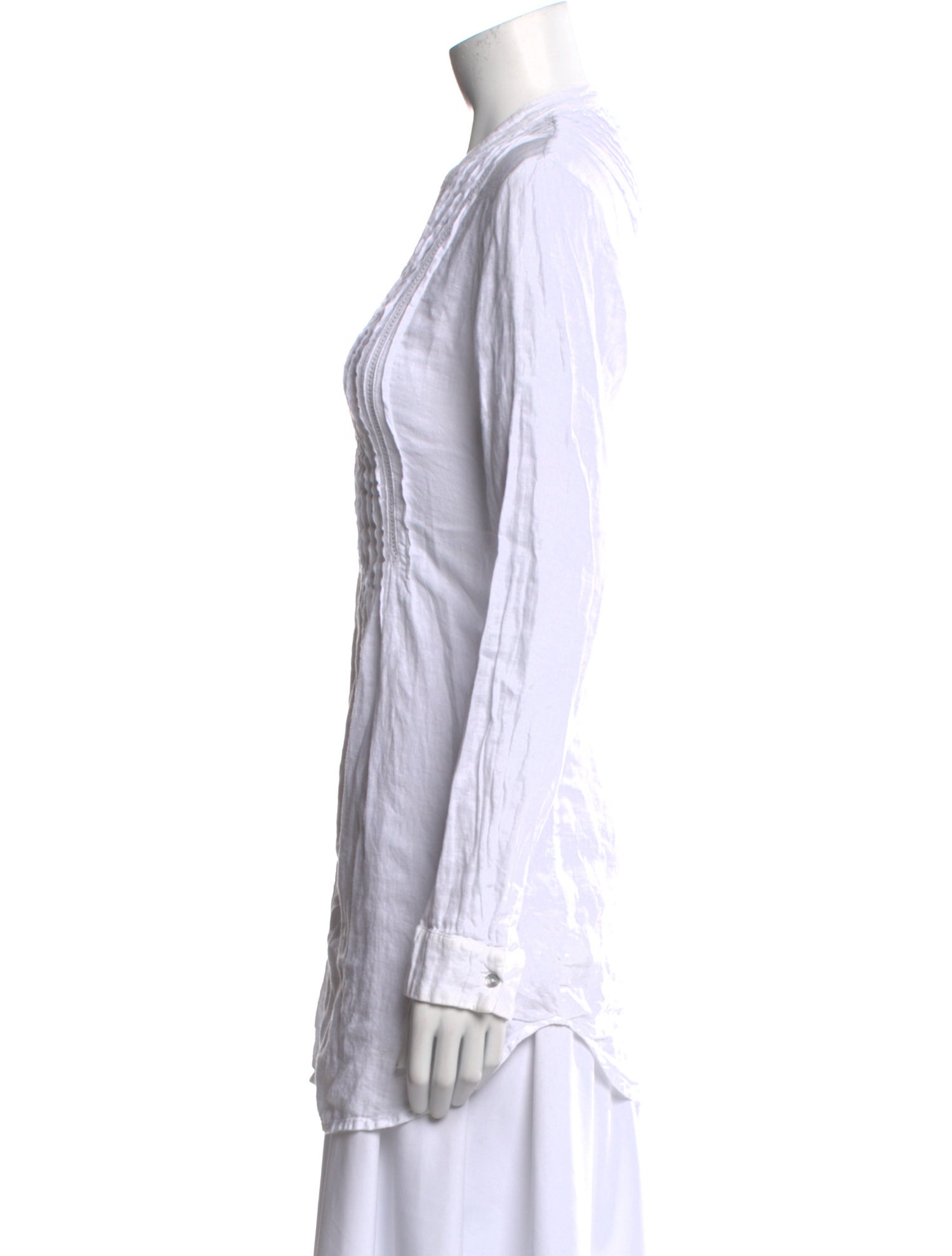 120% Lino V-Neck Long Sleeve Tunic