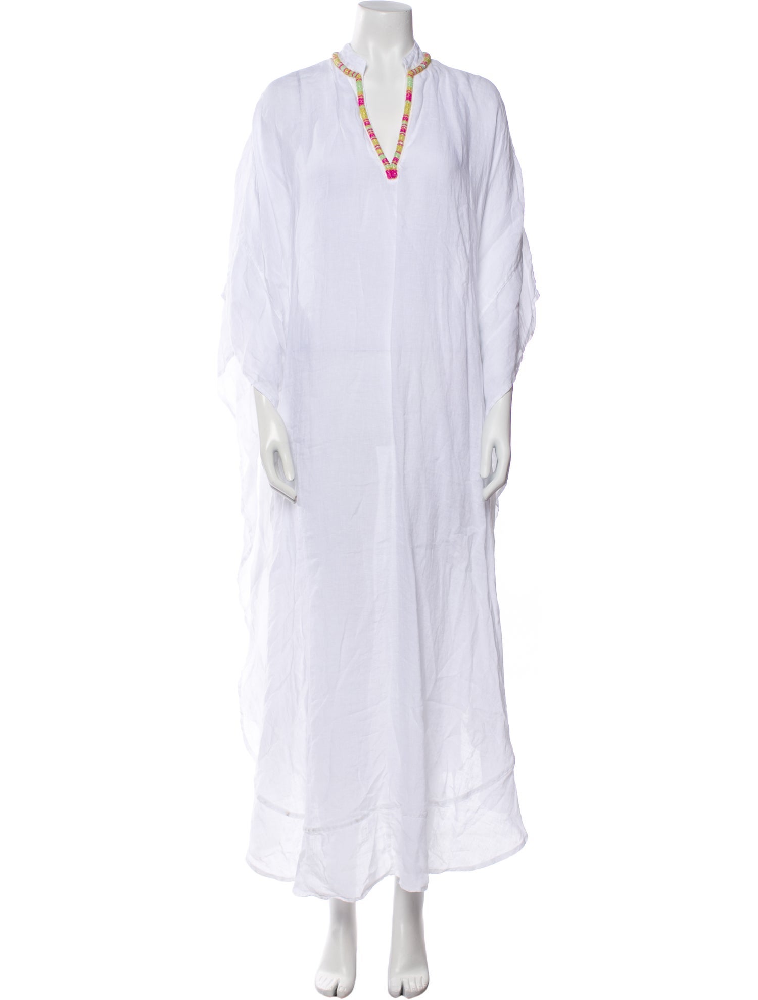 120% Lino Linen Midi Length Dress