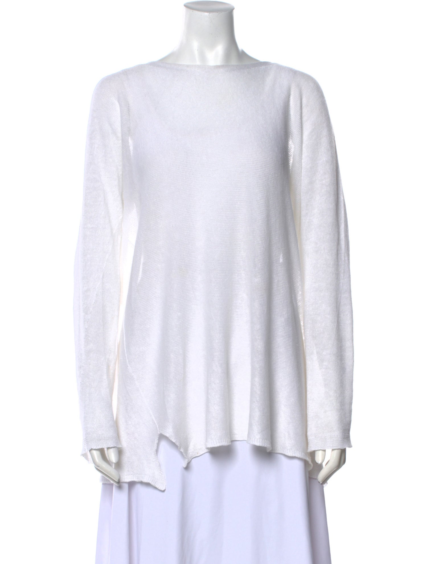 120% Lino Linen Bateau Neckline Sweater