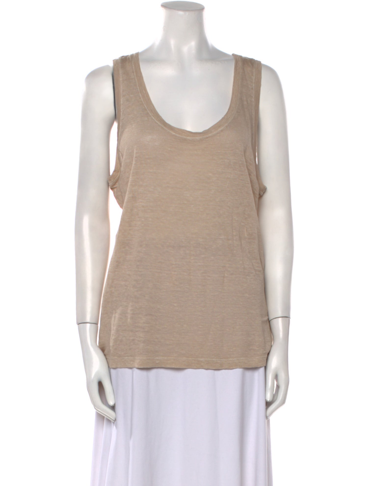 120% Lino Linen Scoop Neck Top