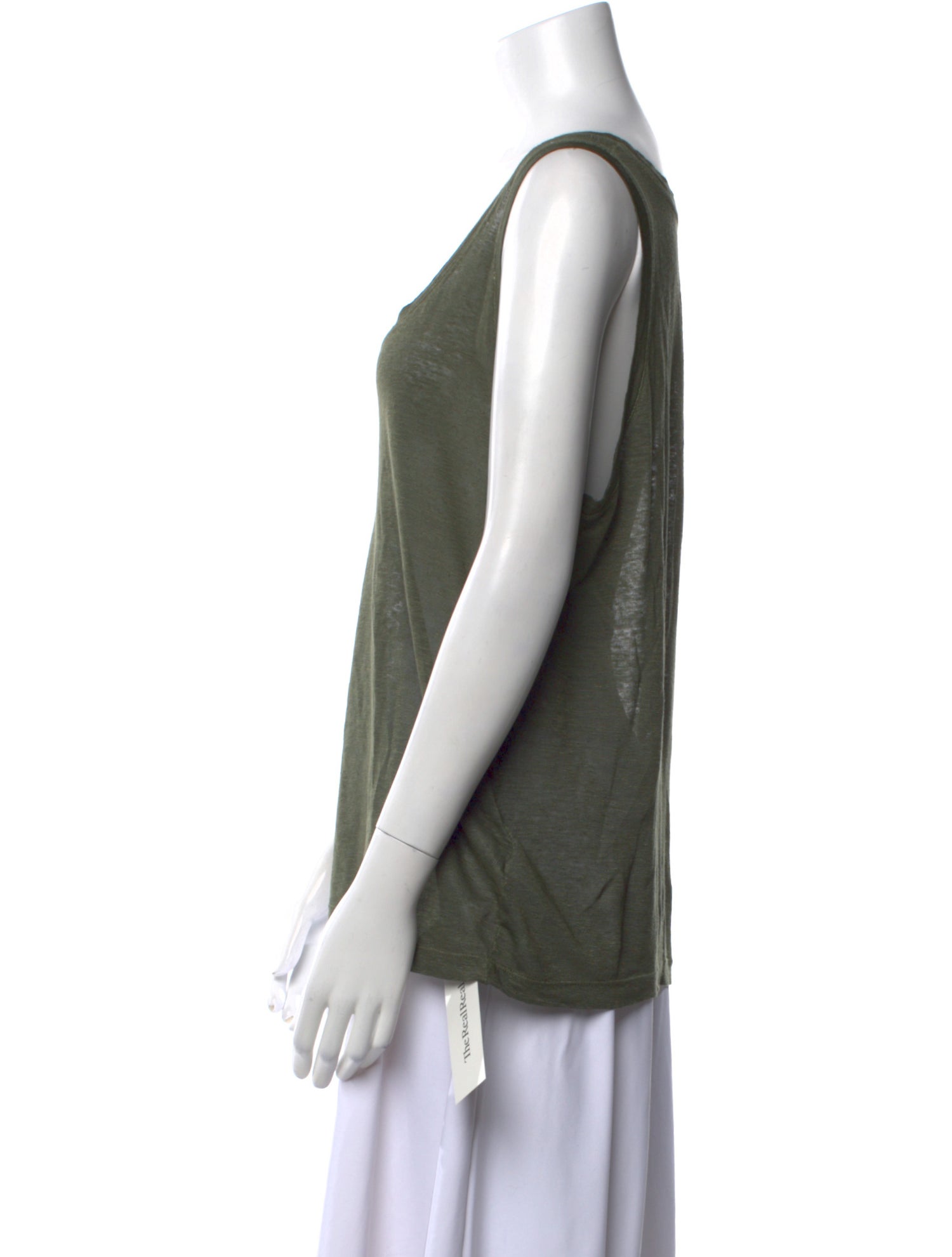 120% Lino Linen Scoop Neck Top