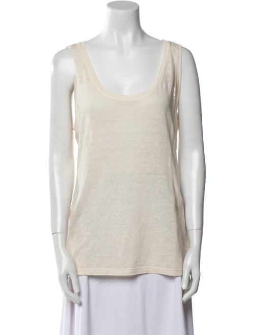 120% Lino Linen Scoop Neck Top