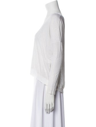 120% Lino Linen Scoop Neck Crop Top