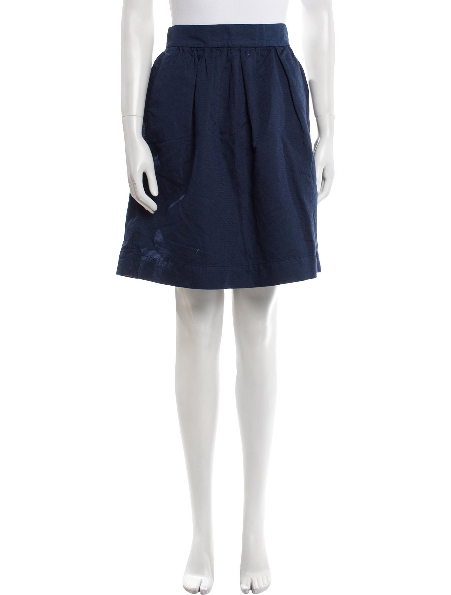 120% Lino Linen Knee-Length Skirt