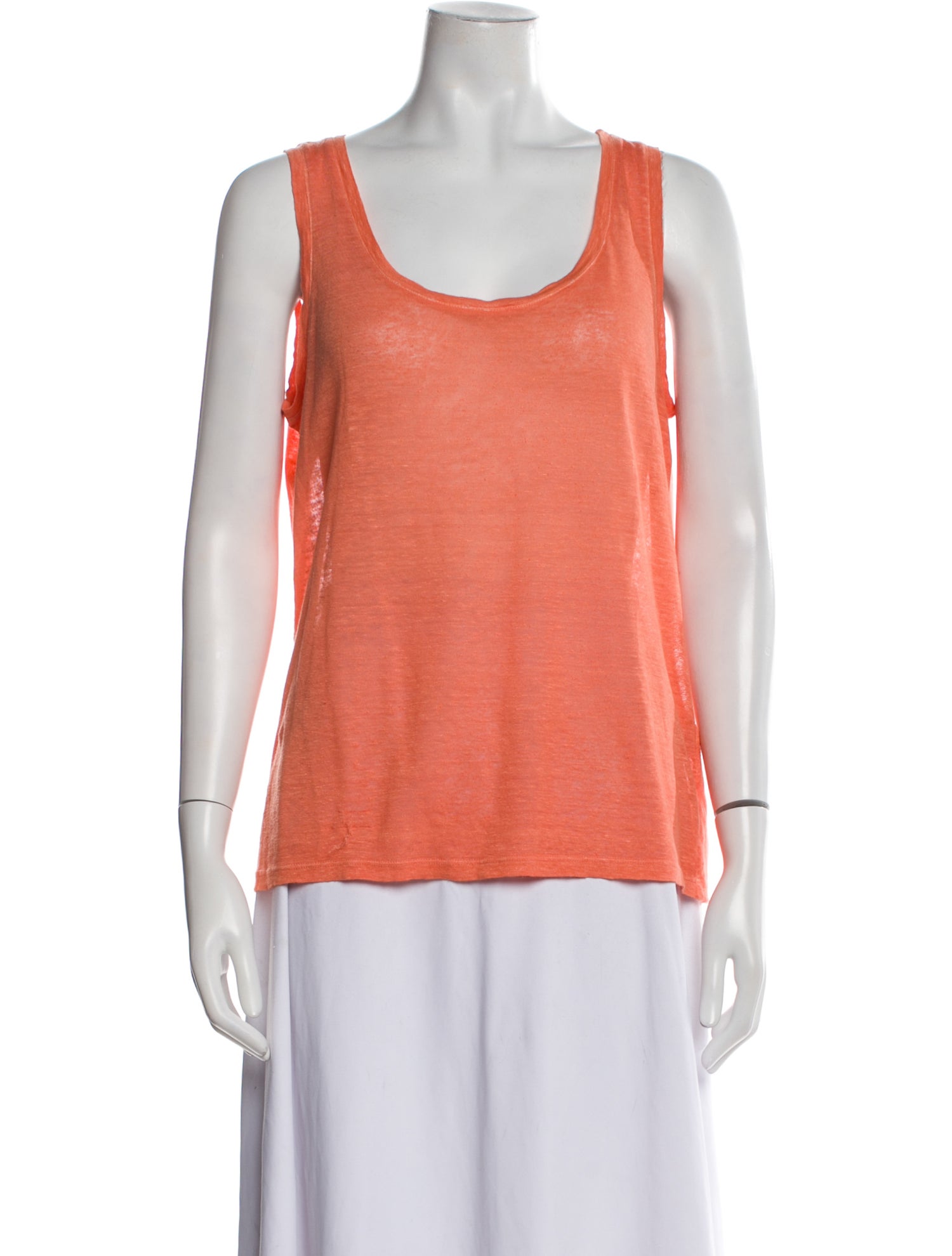 120% Lino Scoop Neck Sleeveless Top