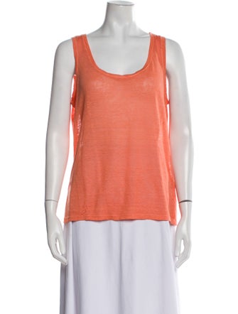 120% Lino Scoop Neck Sleeveless Top
