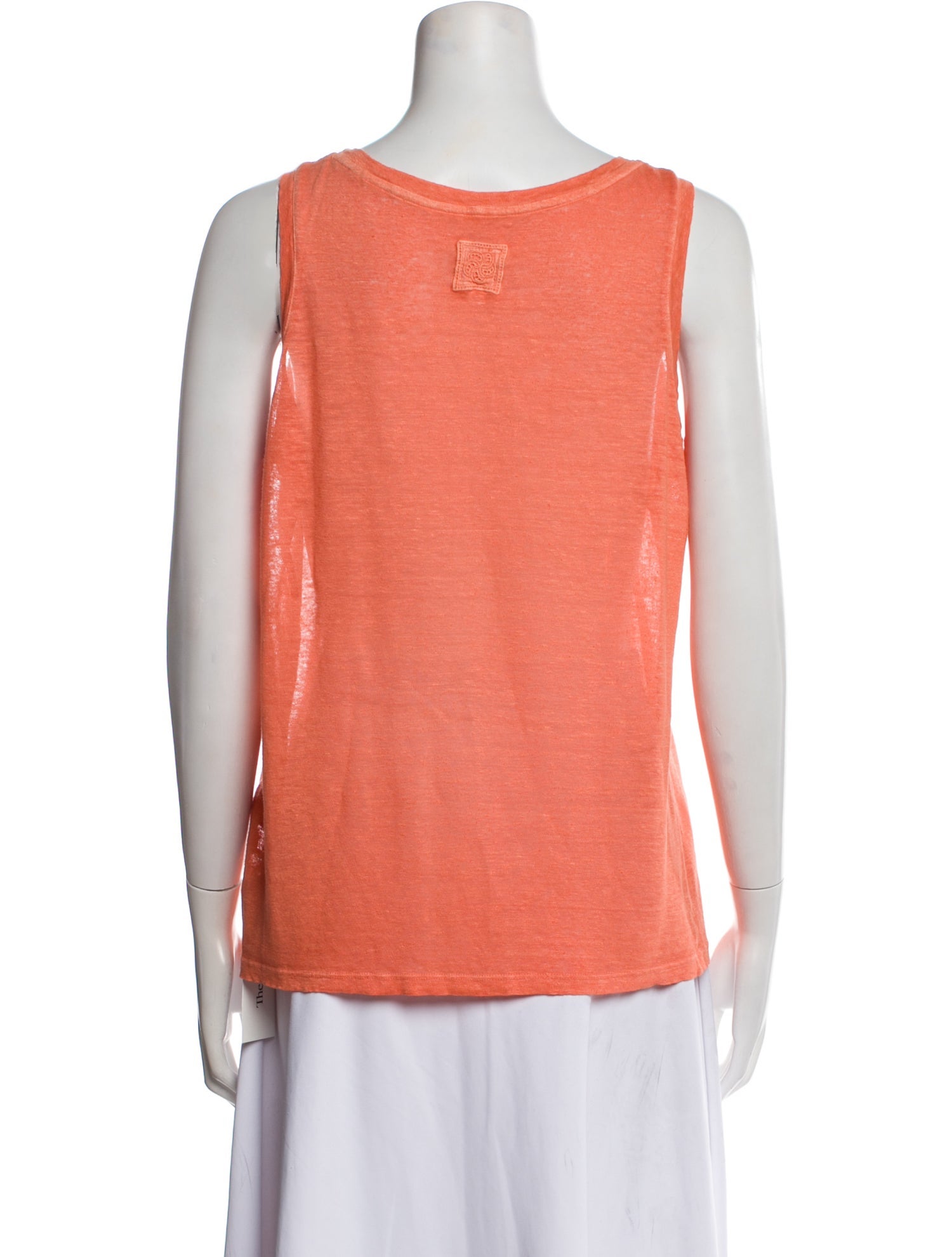 120% Lino Scoop Neck Sleeveless Top