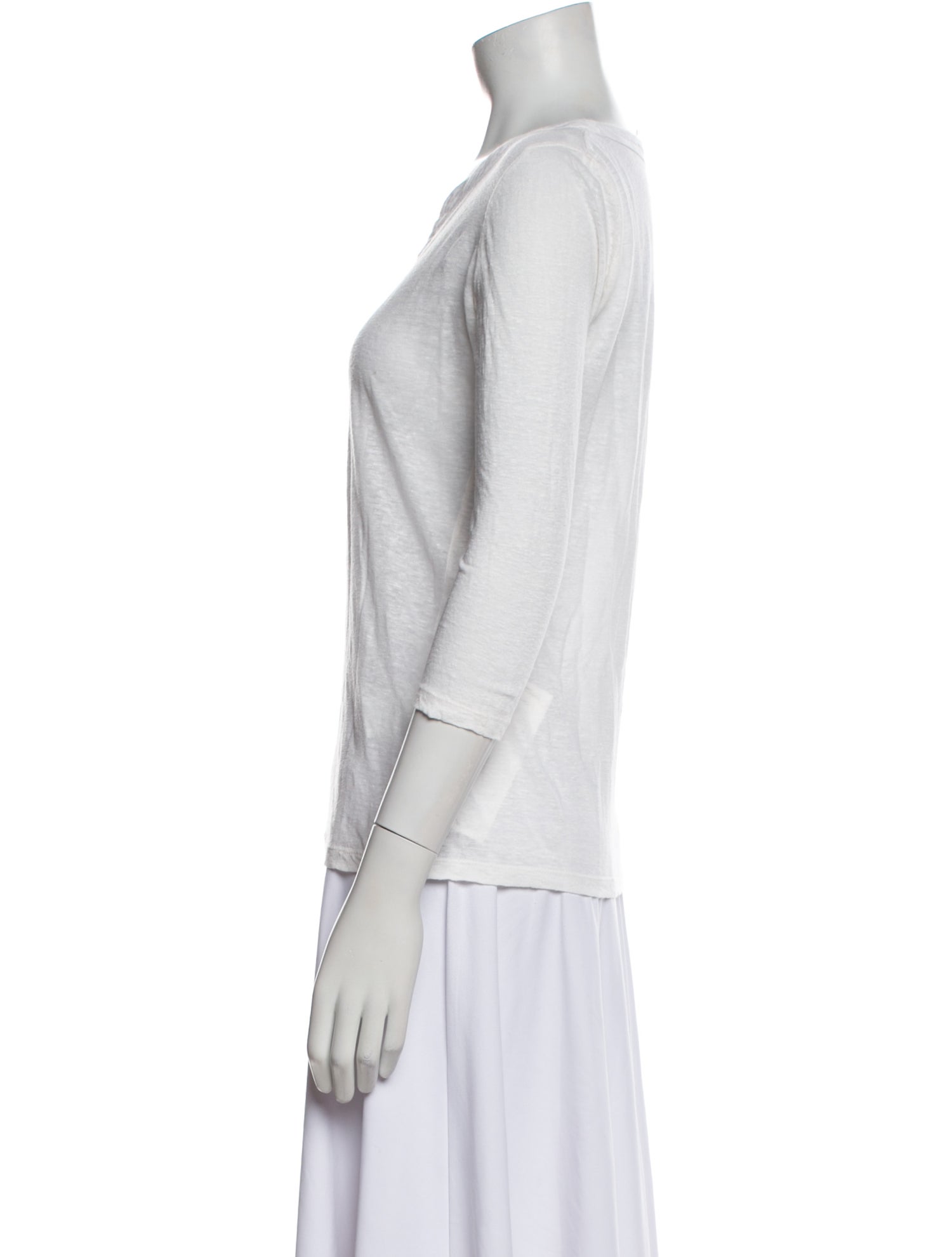 120% Lino Linen V-Neck Top