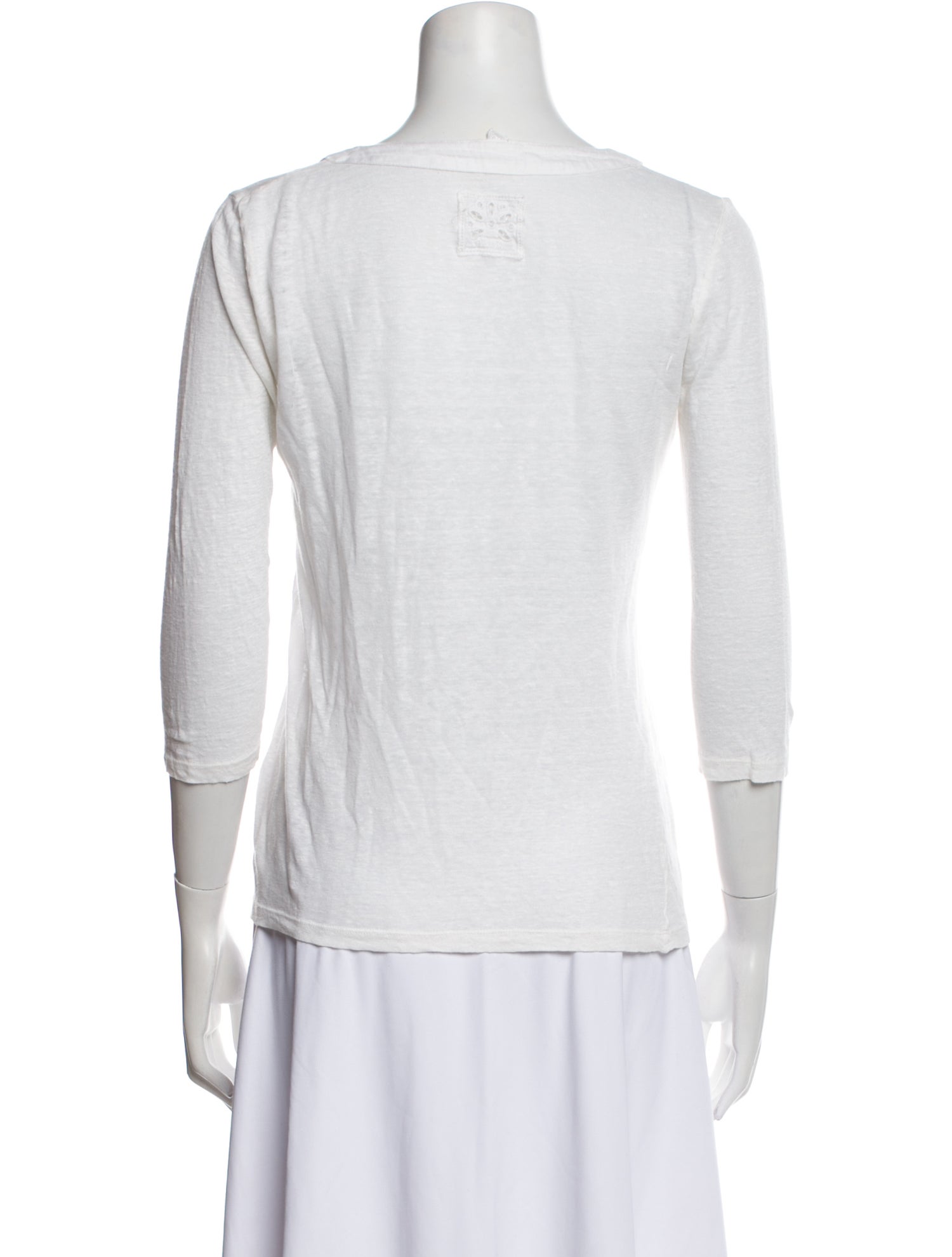 120% Lino Linen V-Neck Top