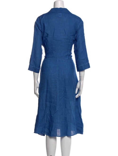 120% Lino Linen Midi Length Dress