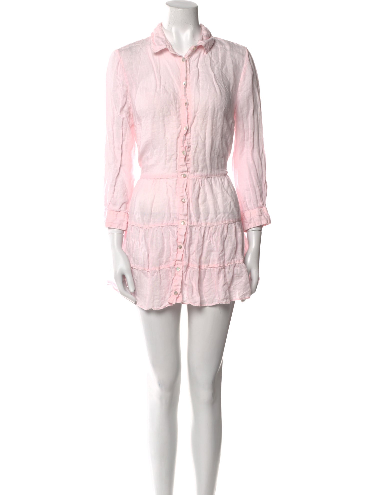 120% Lino Printed Mini Dress