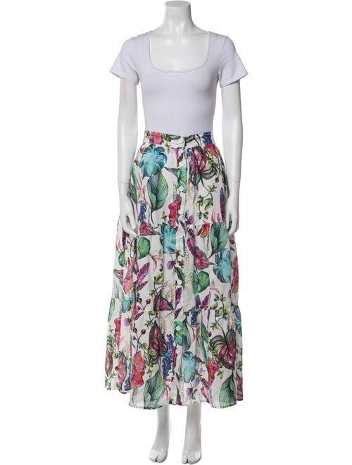 120% Lino Linen Printed Skirt Set