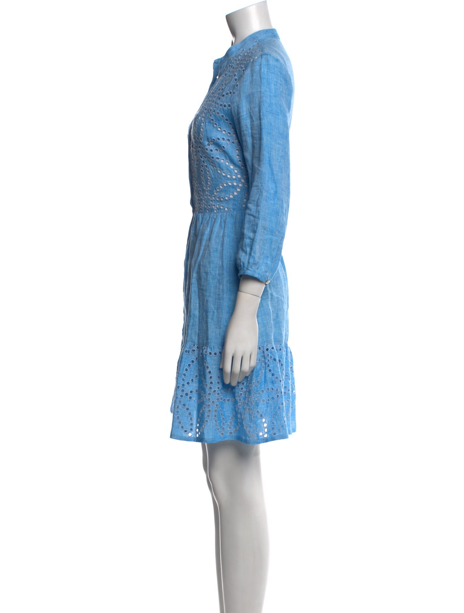 120% Lino Linen Knee-Length Dress