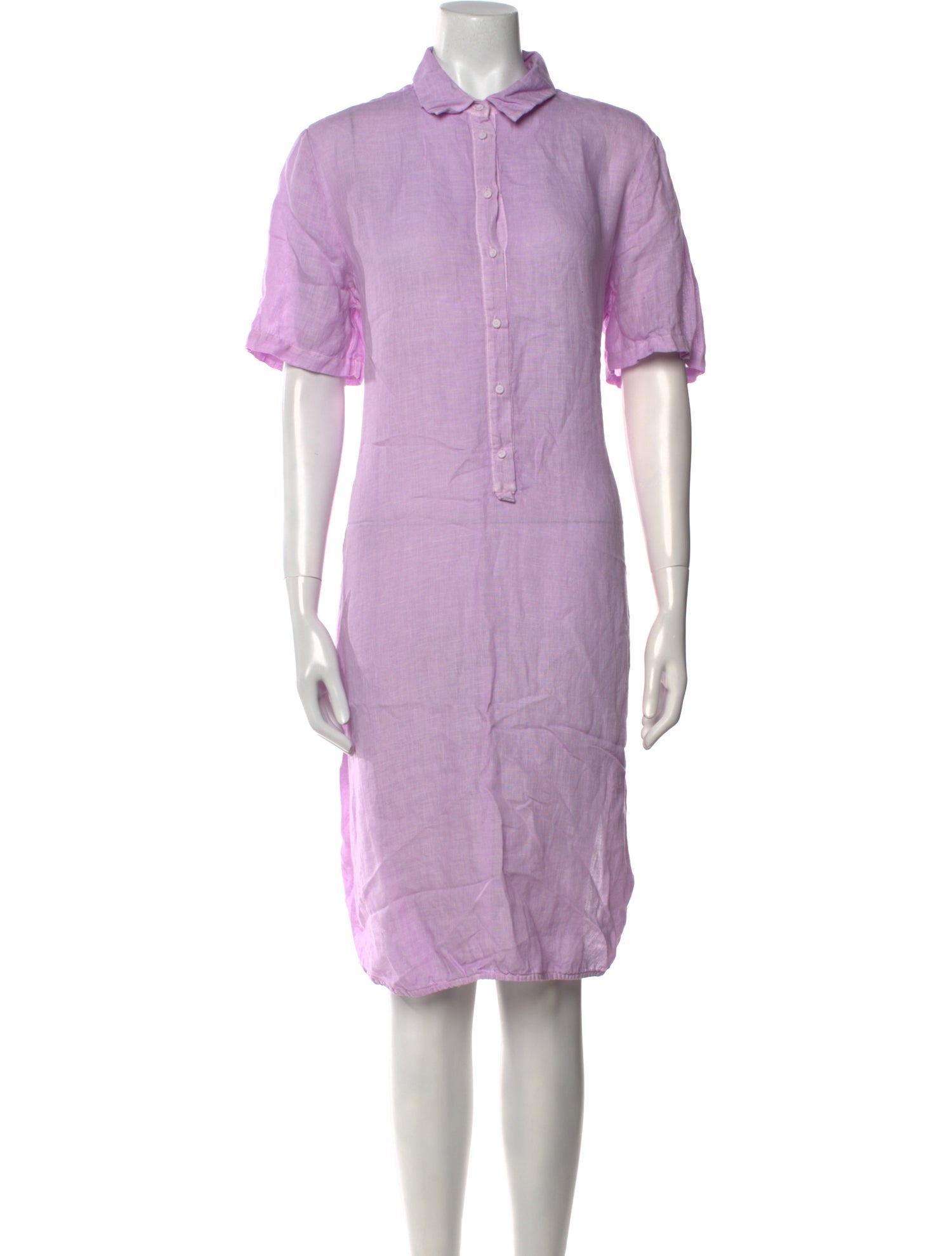 120% Lino Linen Midi Length Dress