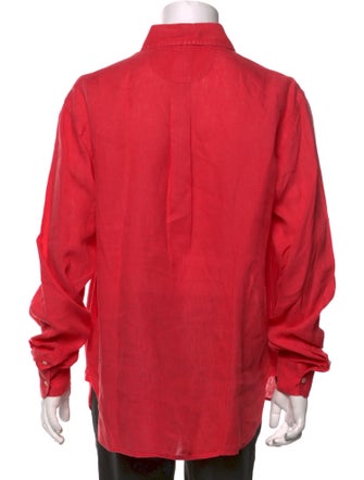 120% Lino Linen Crew Neck Polo Shirt