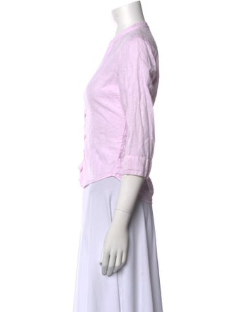 120% Lino Linen V-Neck Crop Top