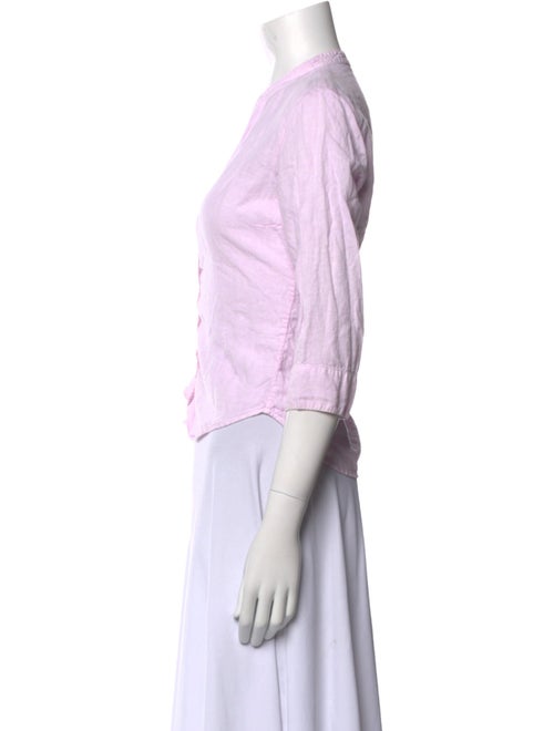 120% Lino Linen V-Neck Crop Top