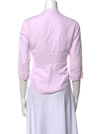 120% Lino Linen V-Neck Crop Top