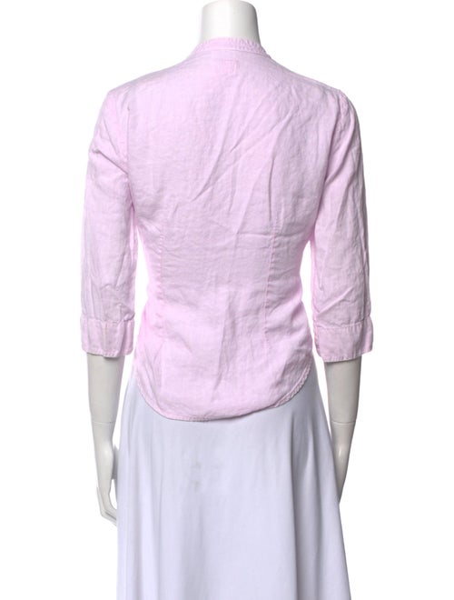 120% Lino Linen V-Neck Crop Top