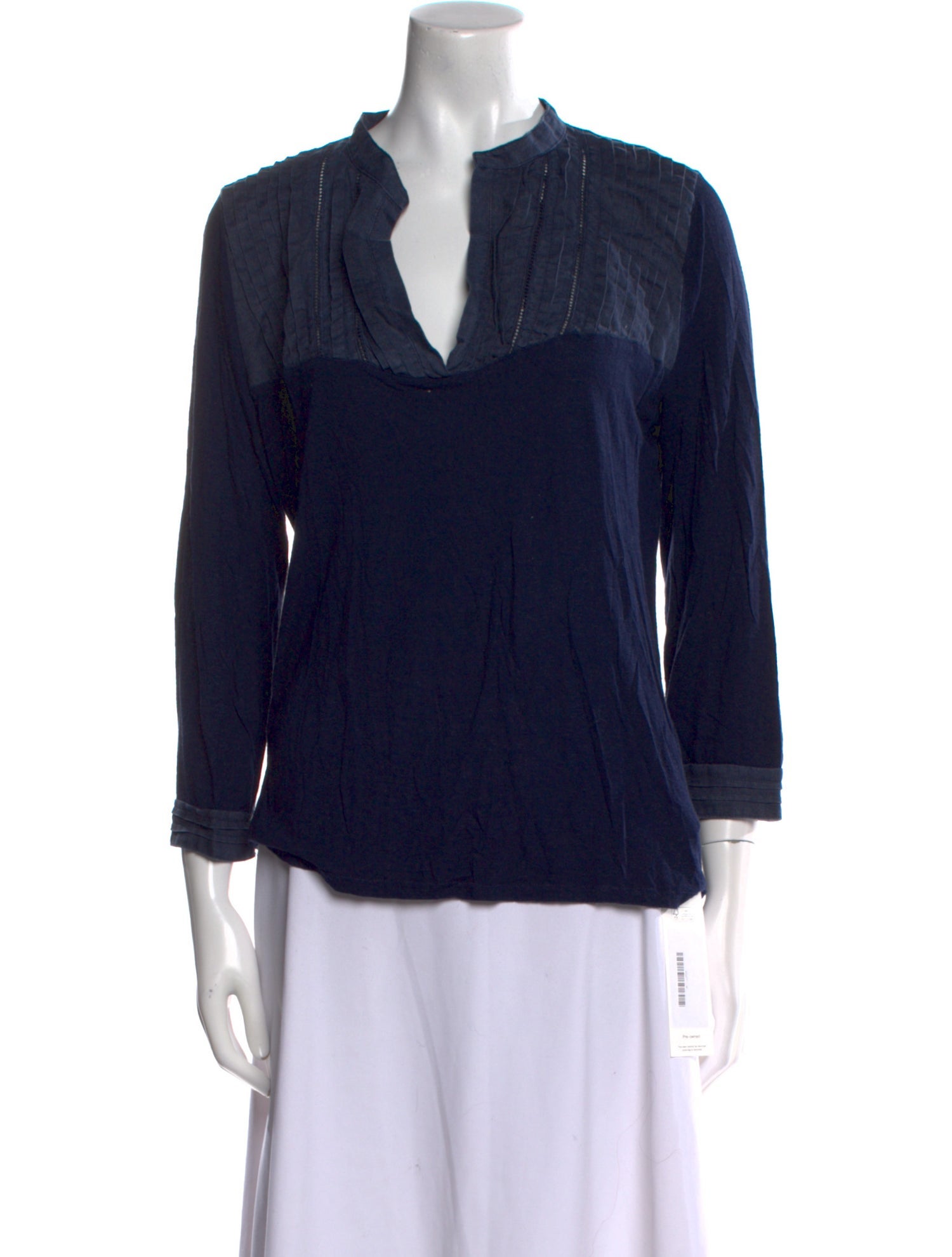 120% Lino Linen V-Neck Blouse