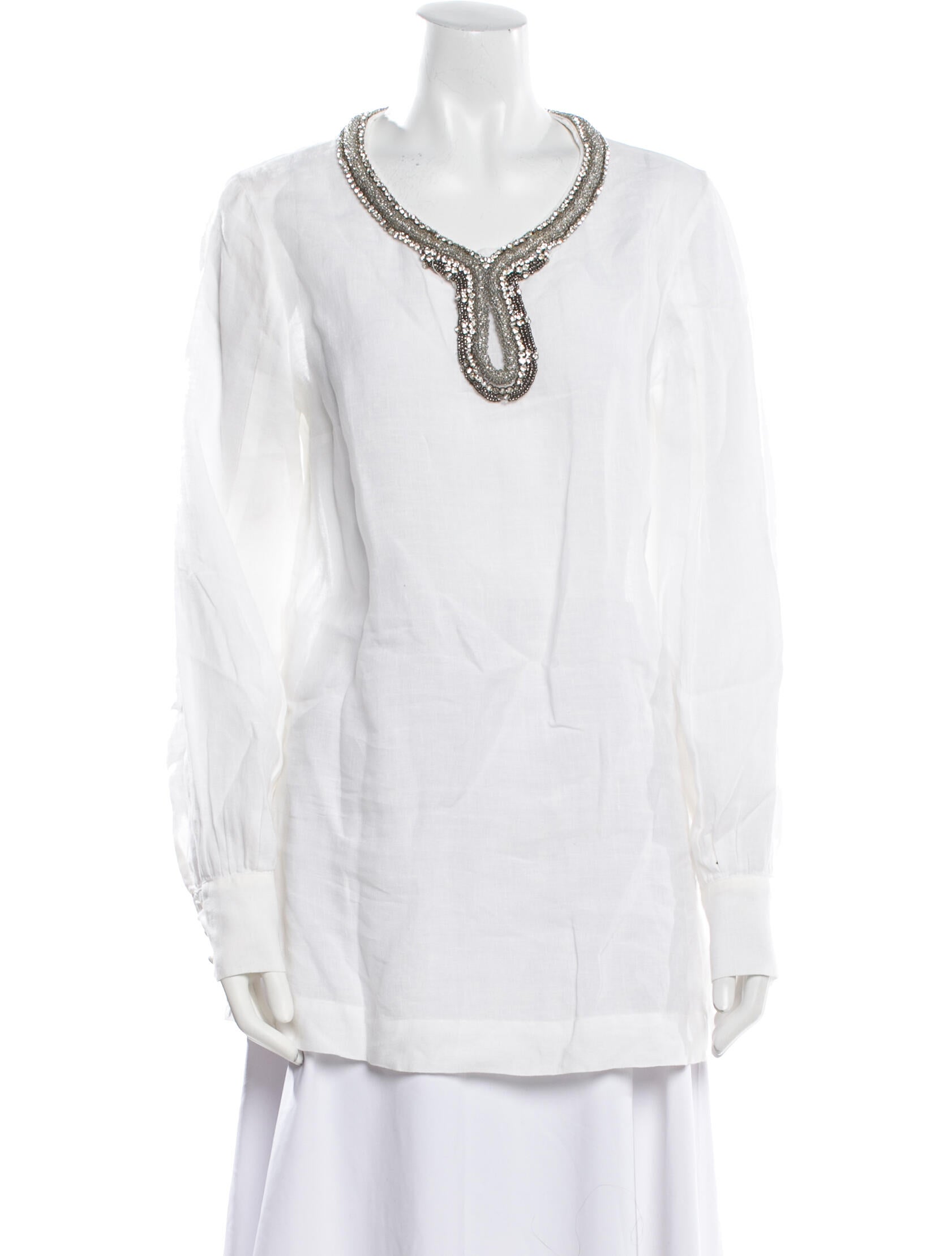 120% Lino Linen V-Neck Tunic