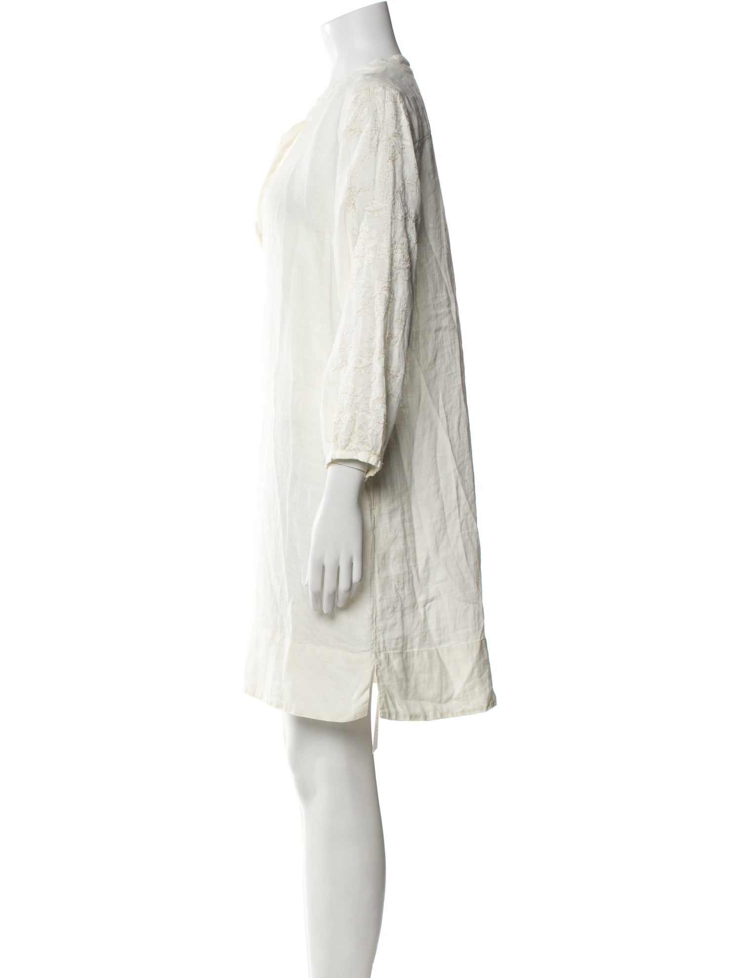 120% Lino Linen Knee-Length Dress