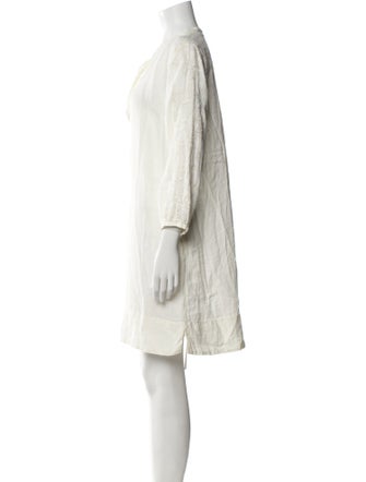 120% Lino Linen Knee-Length Dress