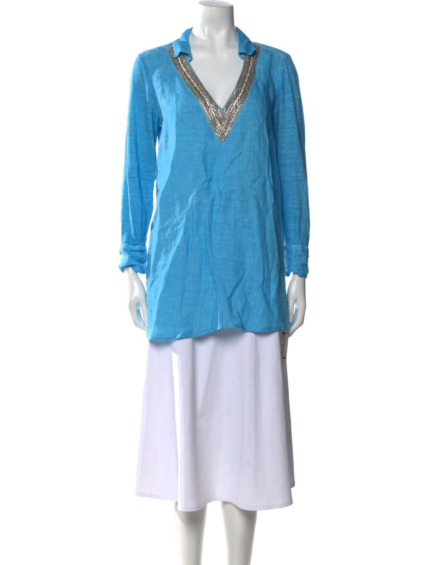 120% Lino Linen V-Neck Tunic