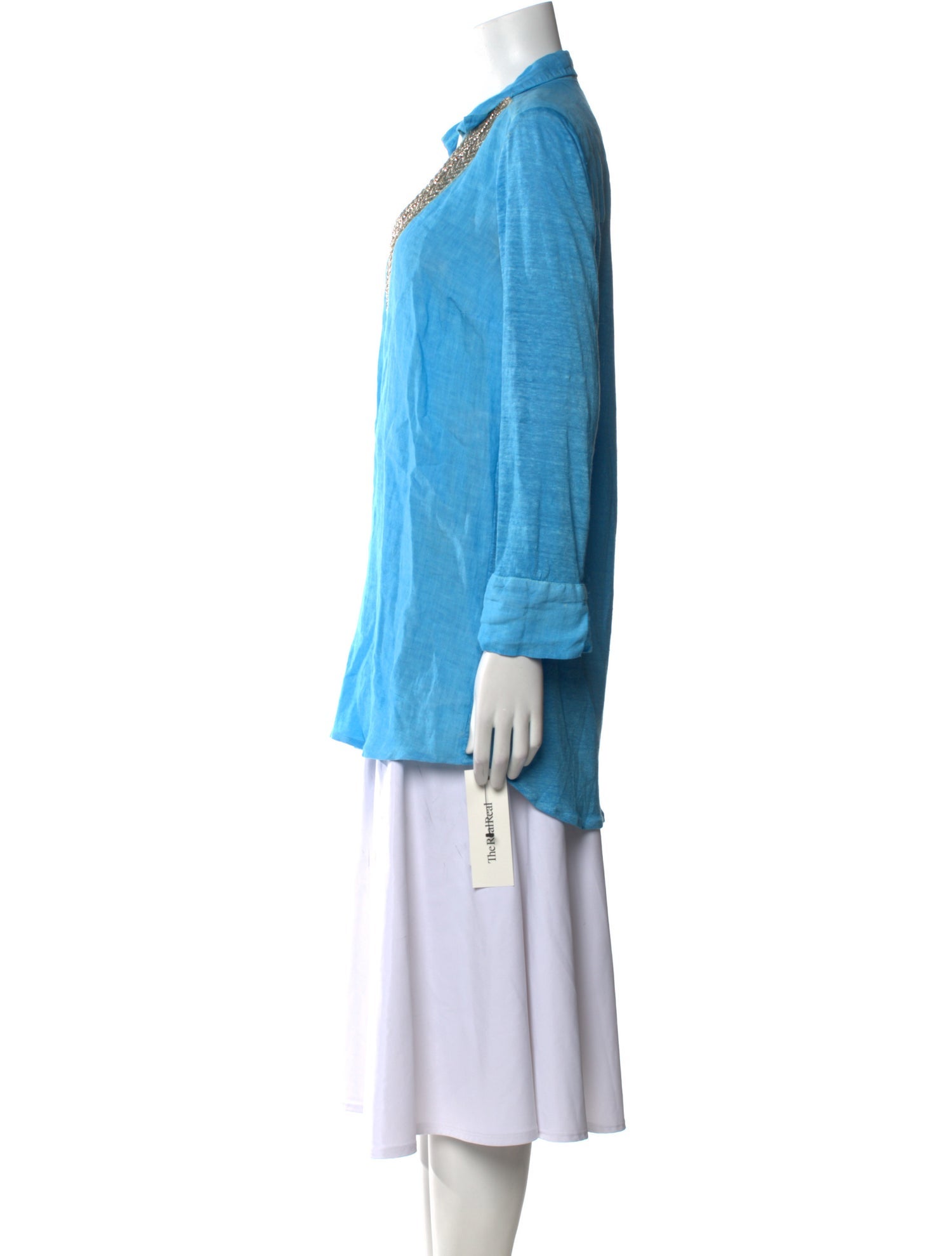 120% Lino Linen V-Neck Tunic