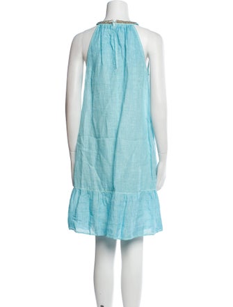 120% Lino Linen Knee-Length Dress