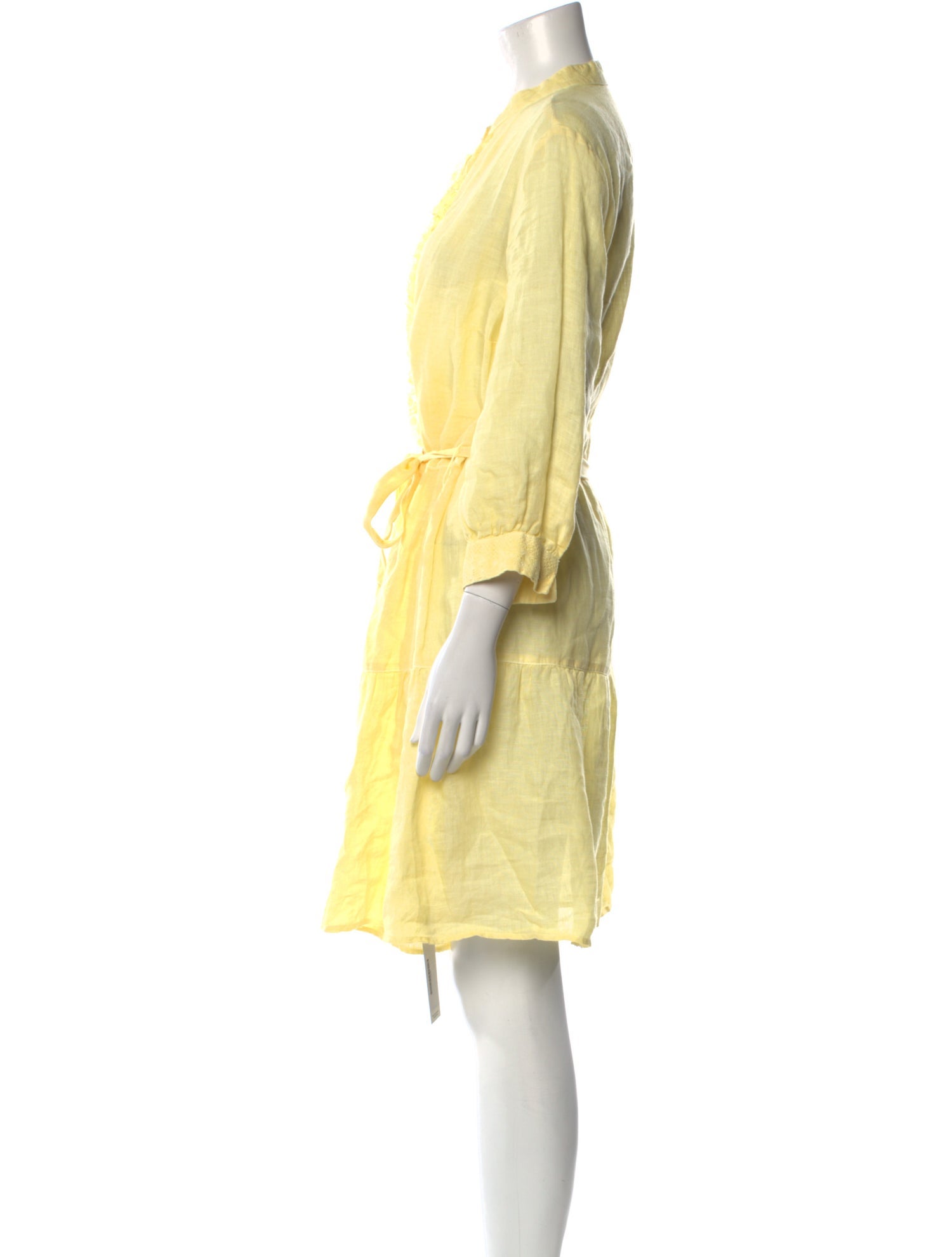 120% Lino Linen Knee-Length Dress