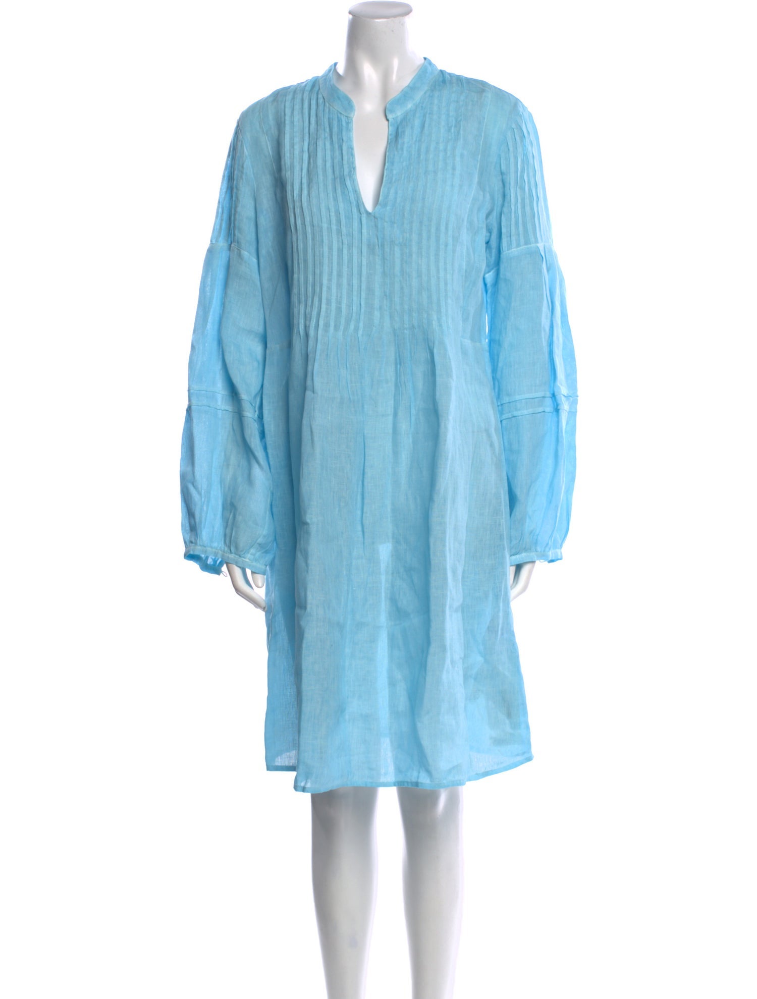 120% Lino Linen Knee-Length Dress