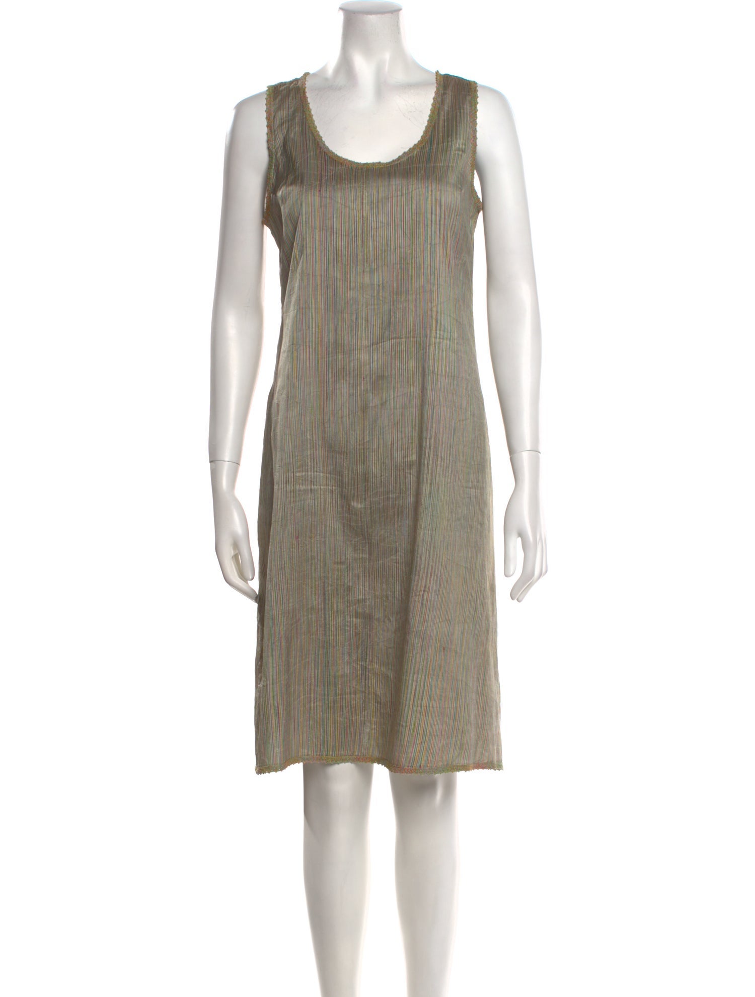 120% Lino Silk Knee-Length Dress