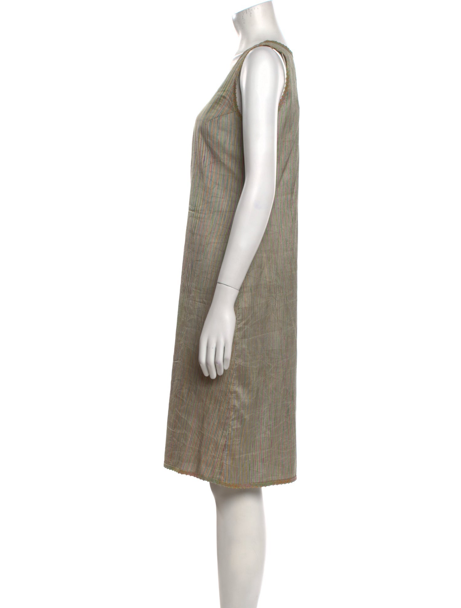 120% Lino Silk Knee-Length Dress