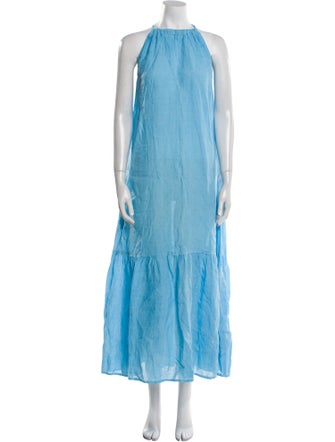 120% Lino Linen Long Dress