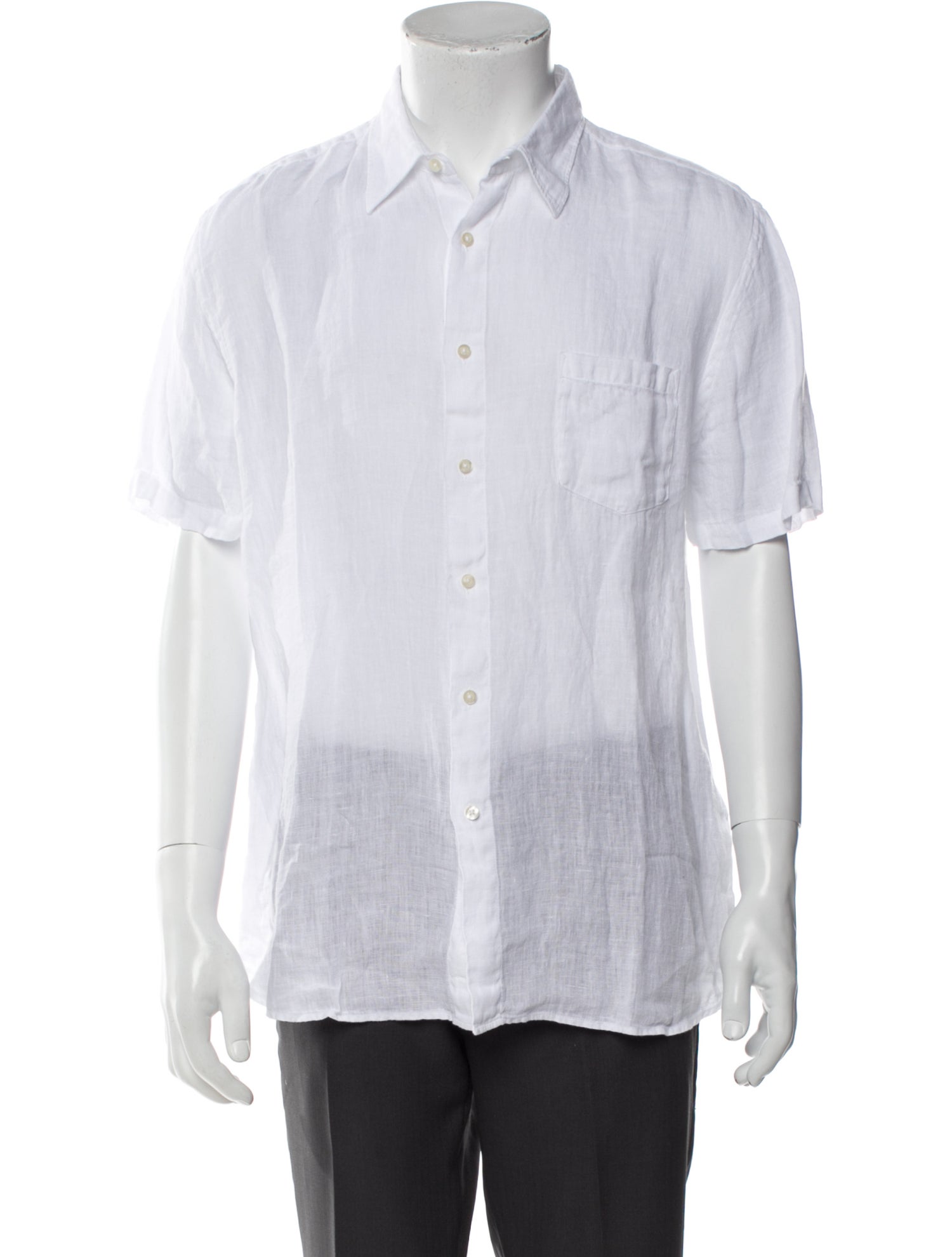 120% Lino Linen Short Sleeve Shirt w/ Tags