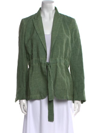 120% Lino Linen V-Neck Blouse