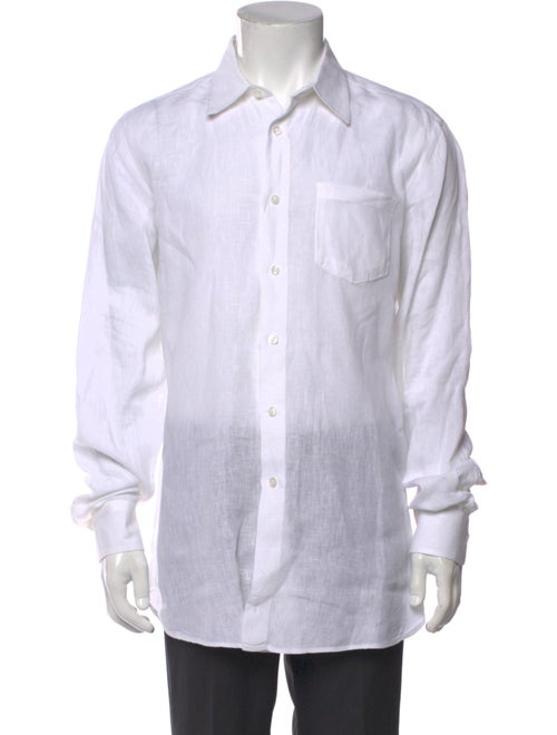120% Lino Linen Striped Dress Shirt