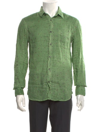 120% Lino Linen Printed Shirt