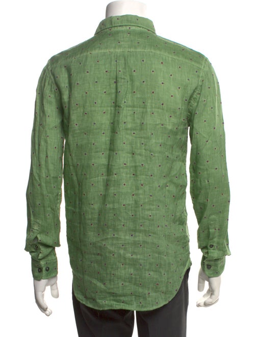 120% Lino Linen Printed Shirt