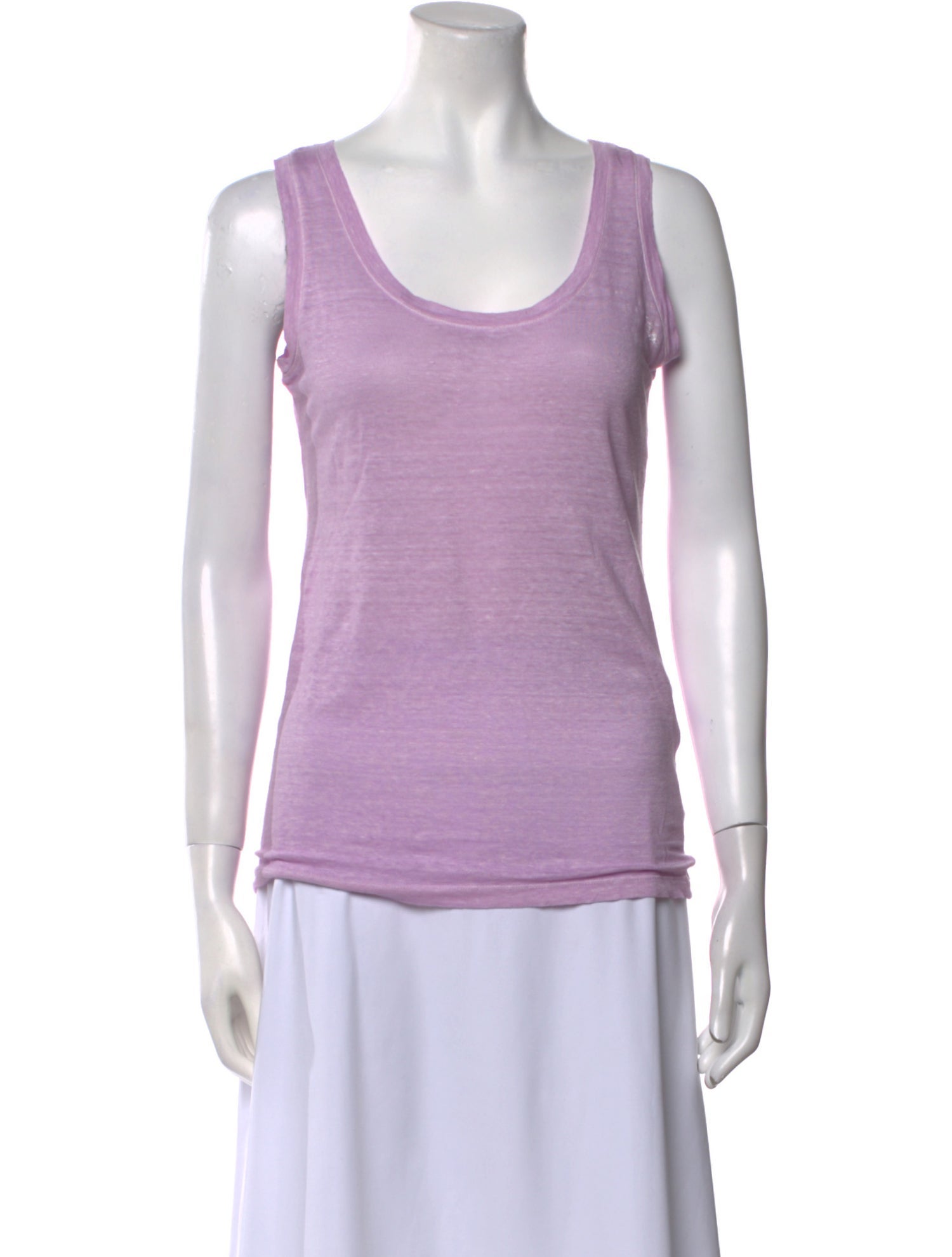 120% Lino Linen Scoop Neck Top