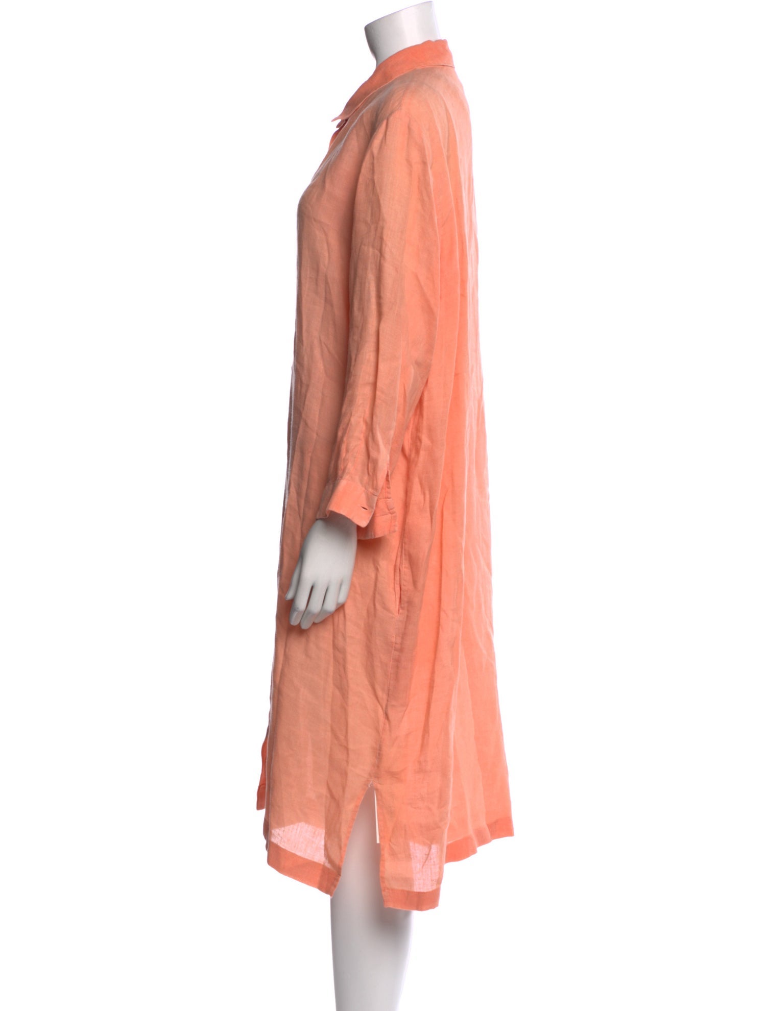 120% Lino Linen Knee-Length Dress