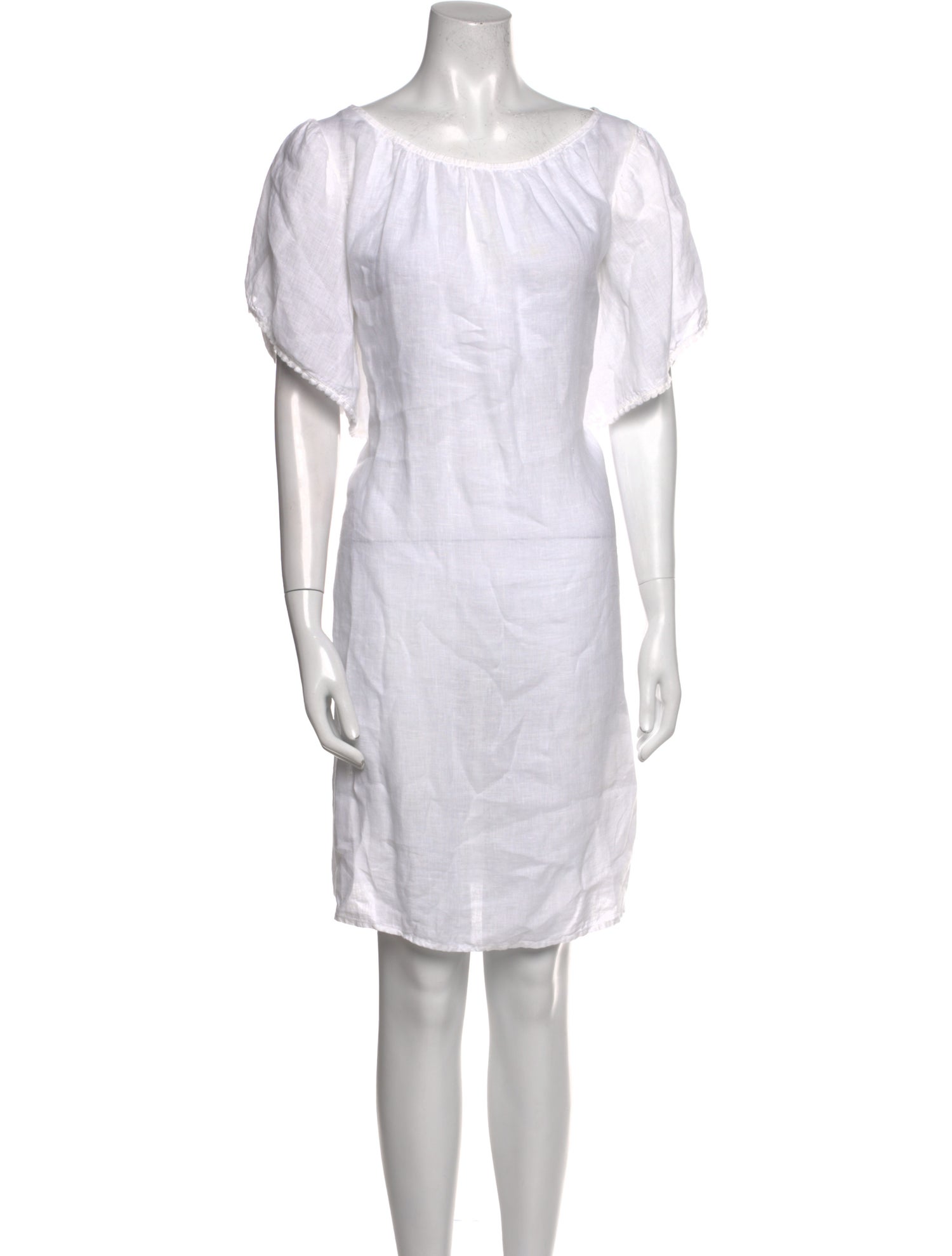 120% Lino Linen Knee-Length Dress