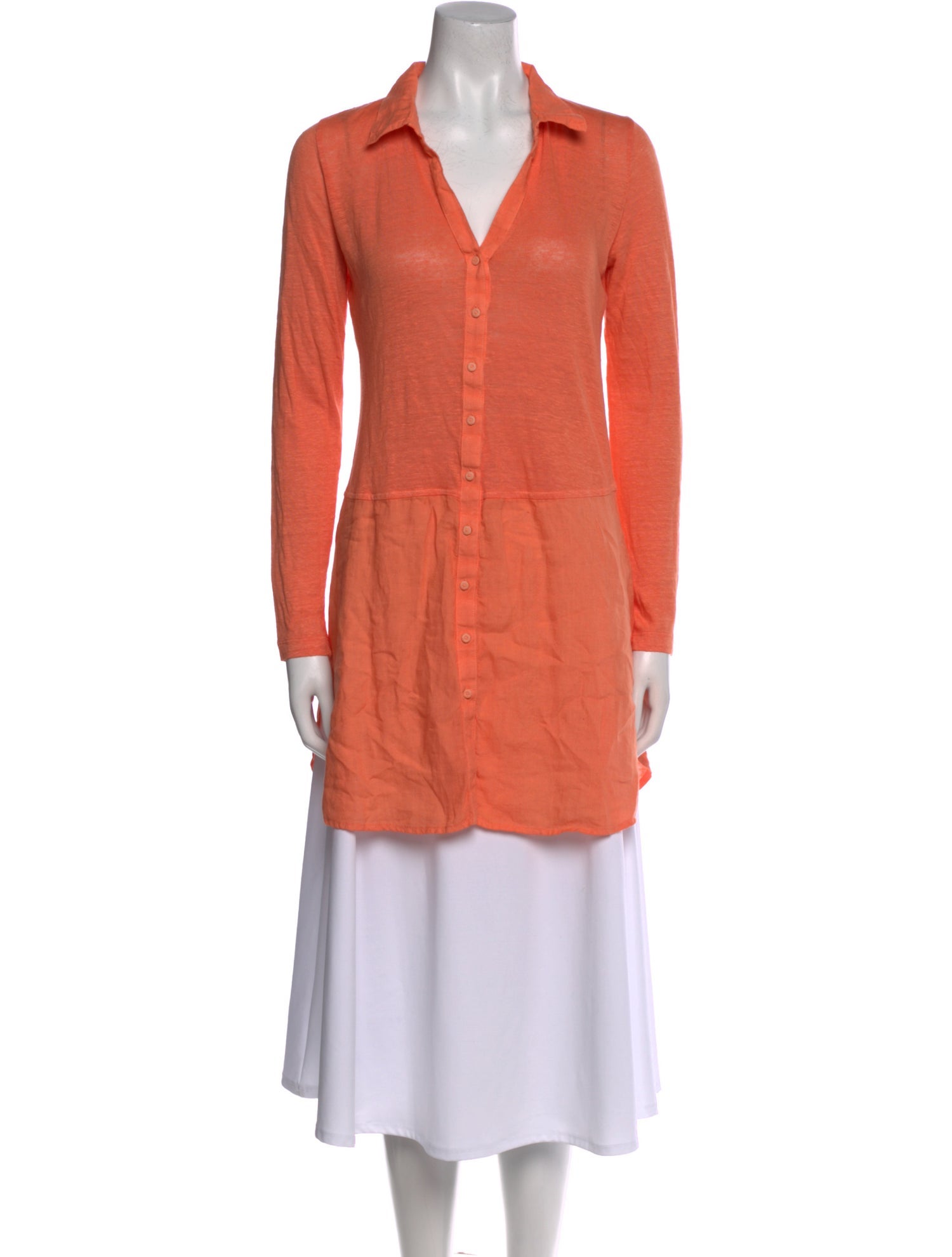 120% Lino Linen Long Sleeve Tunic