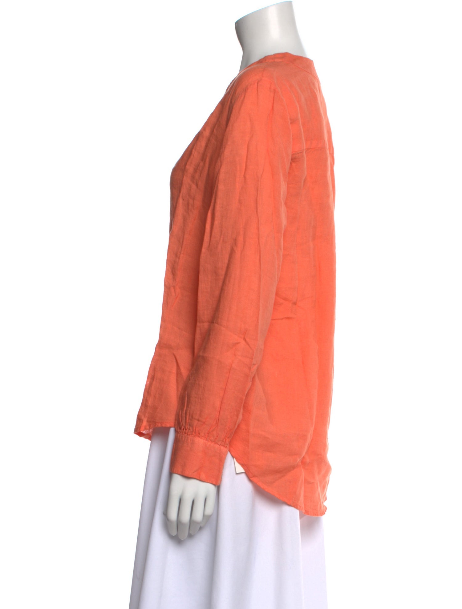 120% Lino Linen V-Neck Blouse w/ Tags